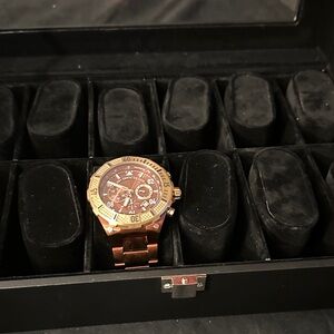 Invicta Brown Chronograph Men's Watch with 12 slot watch case
